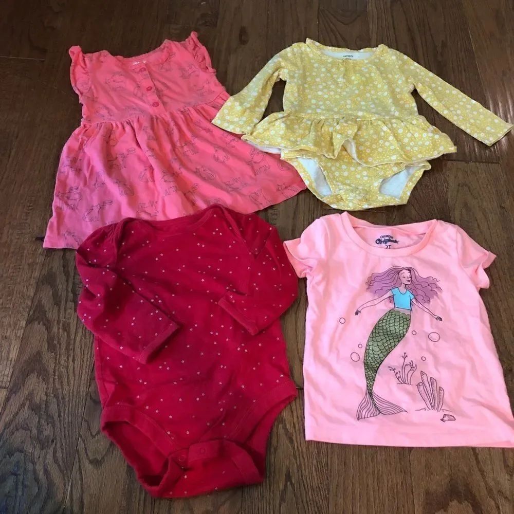 🚨 SALE ‼️ 18-2t toddler girl dress shirt onesie bundle gap